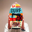 GO SURF OR GO HOME. Un proyecto de Ilustración, Artesanía, Pintura y Tipografía de Natalia Escaño - 19.02.2015