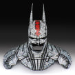 Batman 75  |  Busto caligráfico. Un proyecto de Caligrafía de GM Meave - 18.04.2016