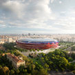 Nou Camp Nou - Estadio del F.C. Barcelona. Photograph, 3D, Architecture, Interior Architecture, Photograph, Post-production & Infographics project by Phrame - 08.31.2015
