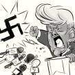 Mr. Trump!. Ilustração tradicional projeto de Iker J. de los Mozos - 17.03.2017