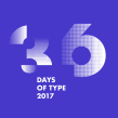 36 Days of Type 2017. Monocromatico. Tipografia projeto de BlueTypo - 30.03.2017