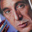 Al Pacino en Lápices de Colores. Ilustração projeto de Néstor Canavarro - 13.02.2018