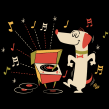 Dancing Dog. Ilustração digital projeto de Ed Vill - 09.04.2019