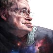 Stephen Hawking (El Mundo). Un proyecto de Diseño de personajes, Dibujo, Dibujo de Retrato, Dibujo realista y Dibujo artístico de Carlos Rodríguez Casado - 25.04.2019