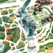 Mapa M21 Jardines del Buen Retiro. Ilustração tradicional projeto de Fernando Vicente - 13.08.2019