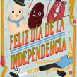 Snapchat - Día de la independencia Argentina. Un proyecto de Ilustración tradicional, Diseño de personajes y Animación 2D de Catalina Vásquez - 09.07.2019