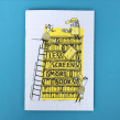 LESS SCREENS MORE BOOKS. Traditional illustration project by Alfonso De Anda - 11.04.2019
