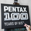 Pentax 100 year celebration . Un proyecto de Caligrafía, Vídeo, Redes Sociales, Lettering, Pintura acrílica y Lettering 3D de James Lewis - 27.11.2019