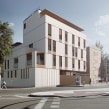 Edificio de viviendas DDP7. Un projet de Design d'intérieur, Modélisation 3D, Architecture numérique , et Conception 3D de Visualfabrik - 21.02.2020