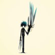 Edward Scissorhands. Illustration, Character Design, Vector Illustration, and Digital Illustration project by Nathan Jurevicius - 07.15.2020