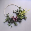 Paper foliage hoop wreath. Arts, Crafts, Paper Craft, and Decoration project by Eileen Ng - 07.21.2020