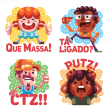 Sticker pack ‘De Boa’ para Facebook. Un proyecto de Ilustración de Raul Aguiar - 27.09.2020