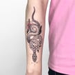 Tatuaje 04. Un proyecto de Ilustración tradicional, Dibujo artístico, Diseño de tatuajes y Dibujo digital de Diana Felix - 28.10.2020