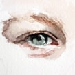 Art Anatomy: The Eye. Illustration, Fine Arts, Painting, Sketching, Creativit, Watercolor Painting, Portrait Illustration, Artistic Drawing, and Naturalistic Illustration project by Michele Bajona - 01.25.2021
