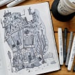 Mi casa. Un proyecto de Ilustración tradicional, Dibujo a lápiz, Dibujo e Ilustración con tinta de Ed Vill - 21.02.2021