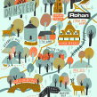 Illustrated map for Rohan. A Illustration project by Kate Sutton - 04.07.2020