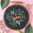 Field Mouse. Illustration, and Embroider project by Chloe Giordano - 06.18.2021