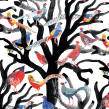 Pheasants wallpaper. Un proyecto de Diseño e Ilustración de Elisa Talentino - 02.07.2021