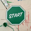 Start. Painting, T, pograph, Lettering, H, and Lettering project by Christopher Rouleau - 07.20.2021