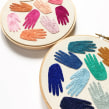 Rainbow Hands. Fiber Arts project by Cristin Morgan - 08.06.2021