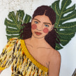 Amazonas. Pintura em aquarela, Ilustração de retrato, e Bordado projeto de Mariah Escossia - 11.08.2021