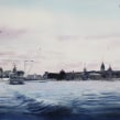 Boat and buildings. Un proyecto de Bellas Artes y Pintura a la acuarela de Christian Koivumaa - 16.08.2021