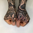 Nuovi tatuaggi sulle mani . Un proyecto de Diseño de tatuajes de Delia Vico - 18.10.2021