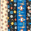 Fabric Collection - Space Monkeys. Ilustração, Pattern Design e Ilustração têxtil projeto de Allison Cole - 31.10.2021