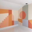 Interior Mural for Change & Co.. Un proyecto de Diseño de interiores, Pintura y Teoría del color de Tiffany Lusteg - 02.12.2021
