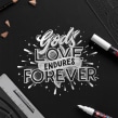 "God's Love Endures Forever" Lettering. Lettering, 3D Lettering, H, and Lettering project by Nico Ng - 03.07.2022