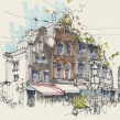 International Urban Sketching Symposium Amsterdam. Traditional illustration project by Albert Kiefer - 03.21.2022