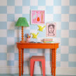 Painting checkerboards on wall and upcycling furniture with gloss paint , a collaboration with Rustoleum.. Design, Interior Design, Social Media, Product Photograph, Digital Photograph, Decoration, Interior Decoration, Lifest, and le Photograph project by Geraldine Tan - 03.31.2022