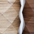 Diamond Wood Tables and sitting stools | Wood Textiles. Un progetto di Product design e Textile Design di Tesler + Mendelovitch - 03.04.2022
