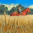 Riding through the wheat . Un proyecto de Ilustración tradicional e Ilustración digital de Eric Castleman - 04.09.2022