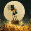 Moon Maintenance - Portfolio Art. Traditional illustration project by Lucy Fleming - 11.14.2022