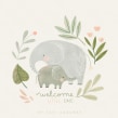 Elephant mommy and baby. Un proyecto de Ilustración tradicional, Pattern Design e Ilustración infantil de Tati Abaurre - 21.04.2021