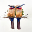 ‘Tweedle Dee, Tweedle Dum”, Bee Eaters in watercolour. Un projet de Aquarelle de Sarah Stokes - 06.10.2023