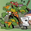 "Tortugas Ninja vs Villarejo" (Revista El Jueves). Comic, Ilustração digital, e Humor gráfico projeto de Raúl Salazar - 21.02.2024