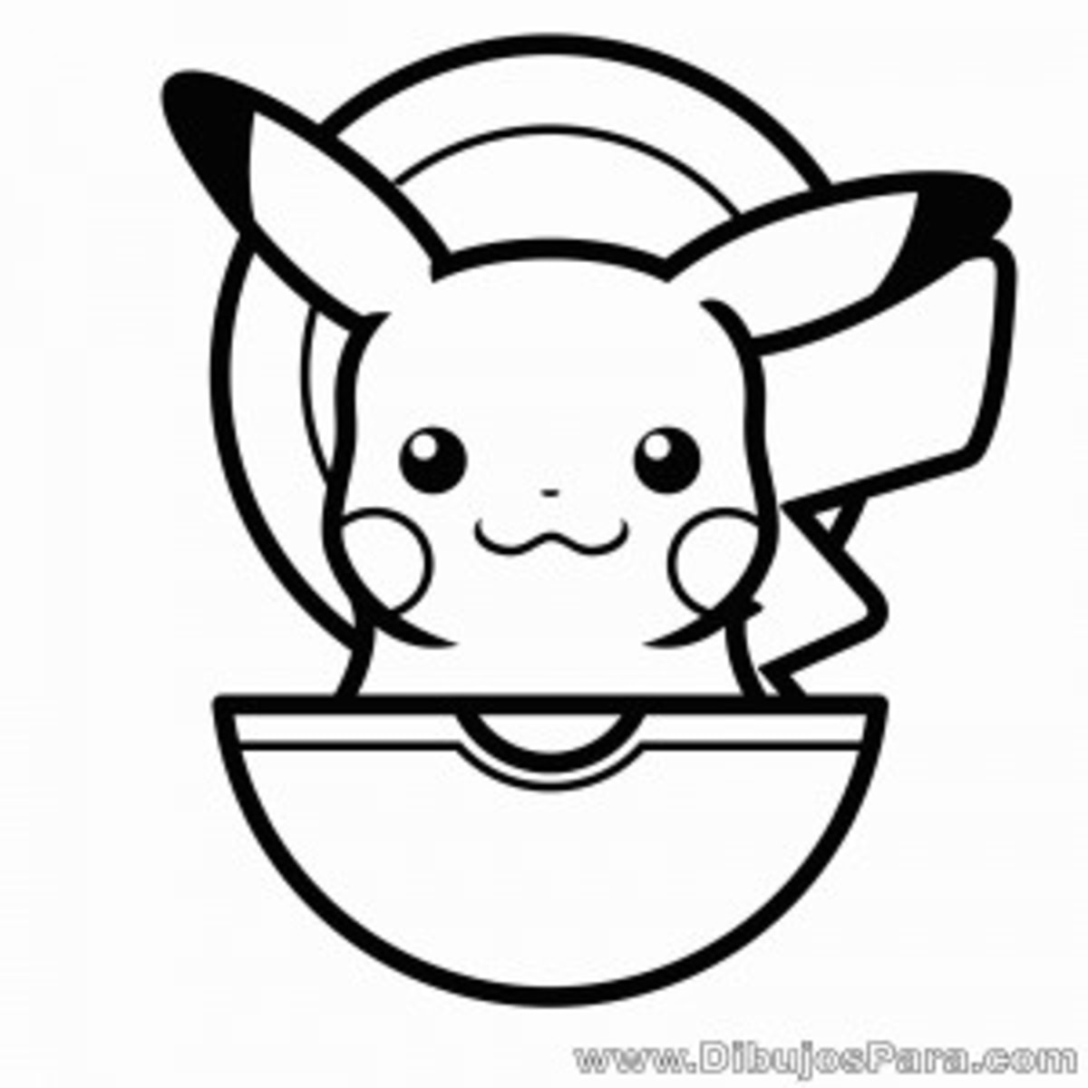 Camiseta para Colorir Pokemon Pikachu Pokebola