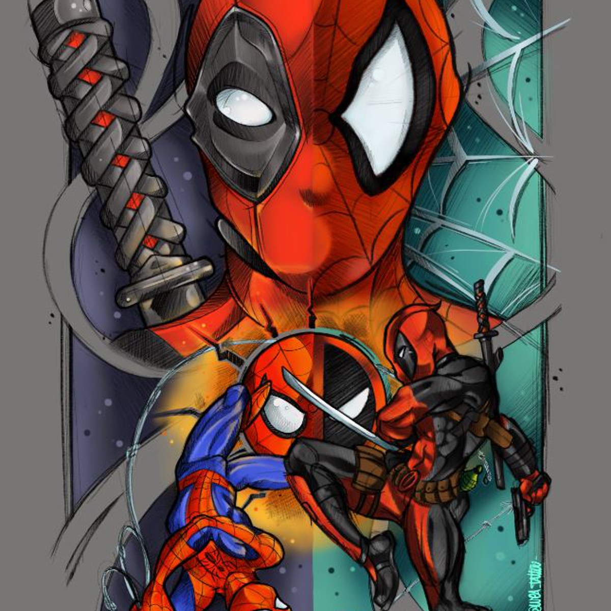 Deadpool vs Spiderman | Domestika