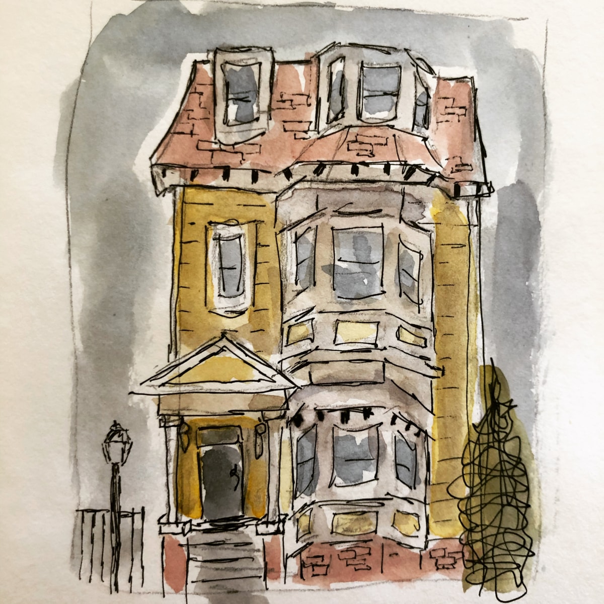 My Architecture Sketching with Watercolor and Ink Course - Pragmatic Mom