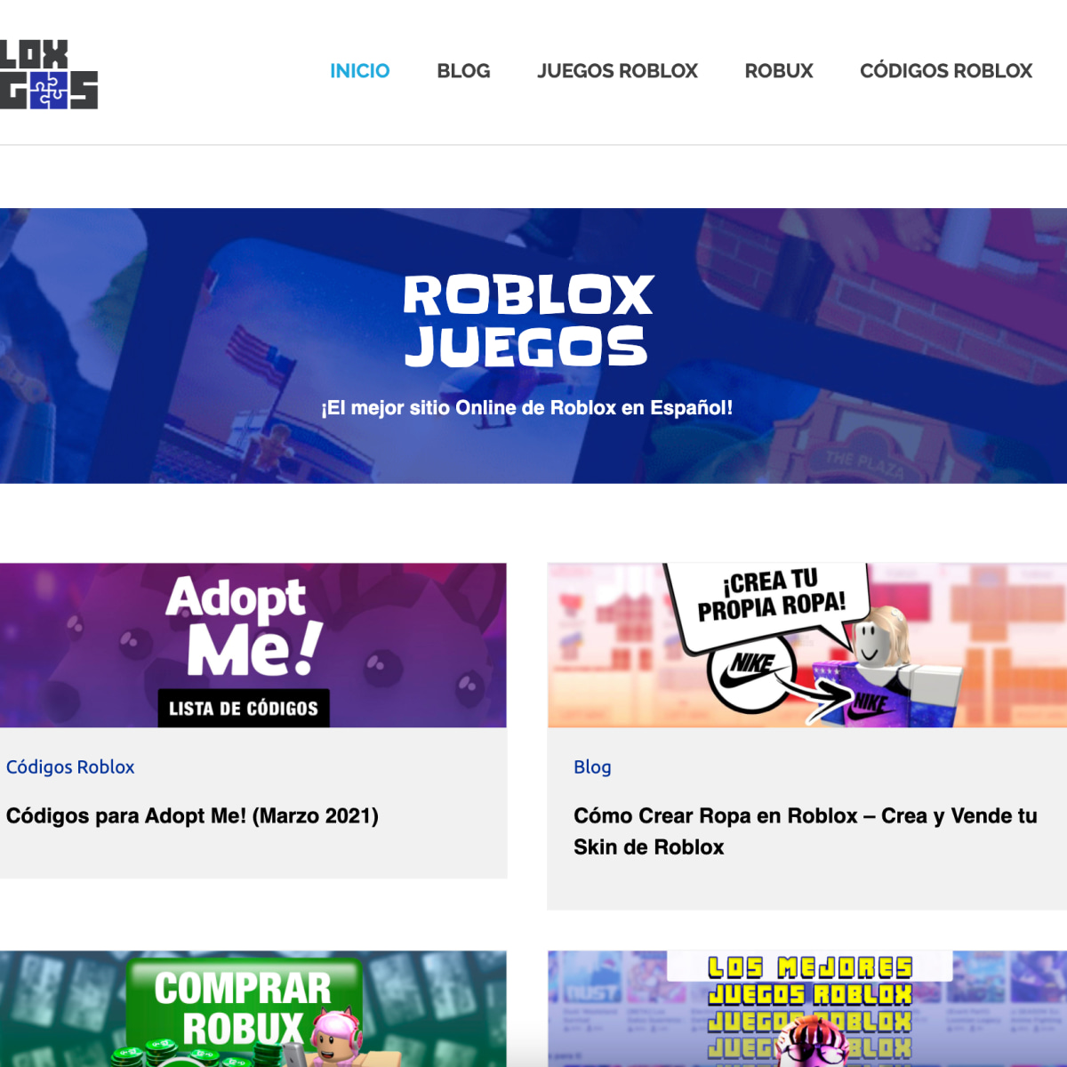Mi Proyecto del curso: Creación de una web de Roblox