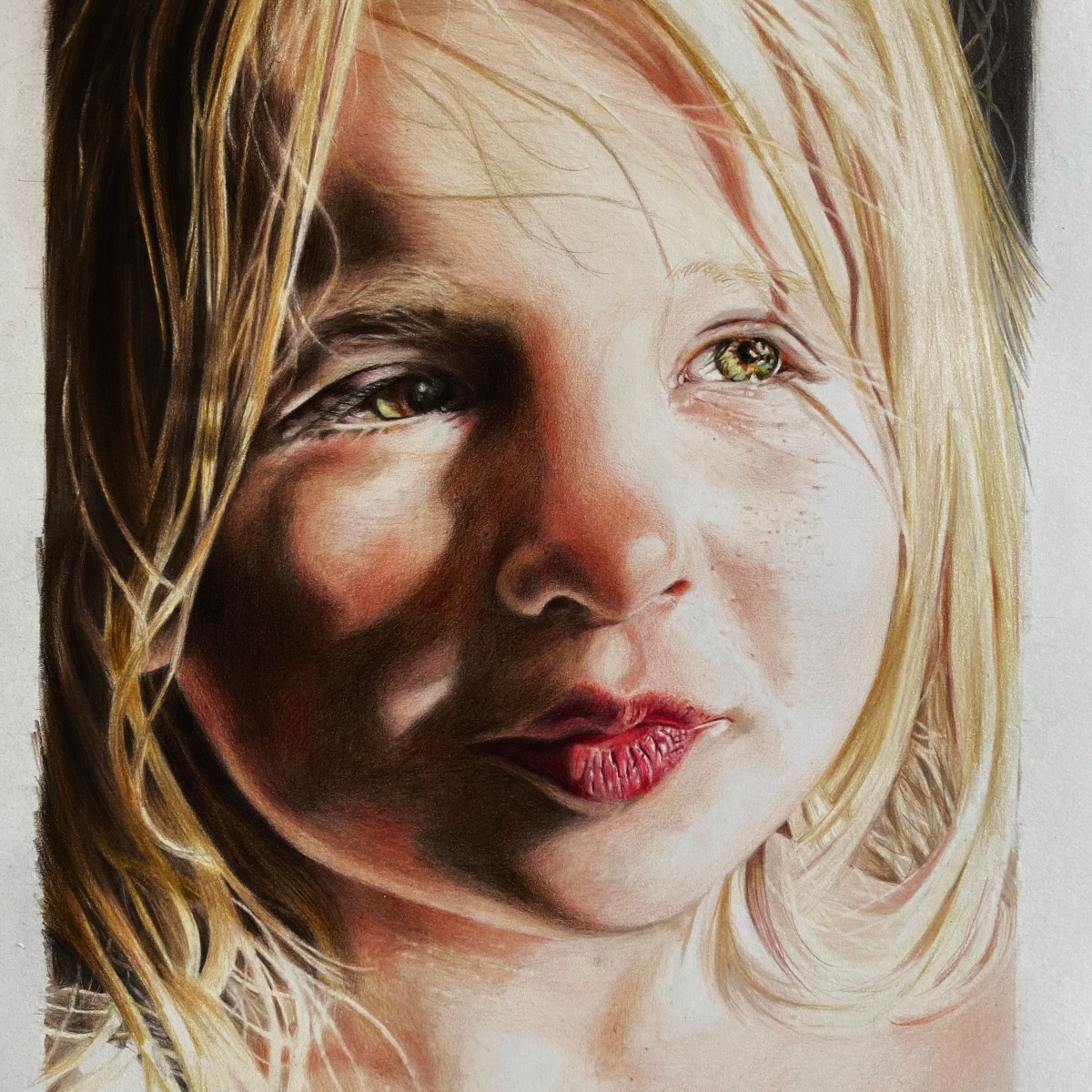 My project in Realistic Portrait with Coloured Pencils course Domestika
