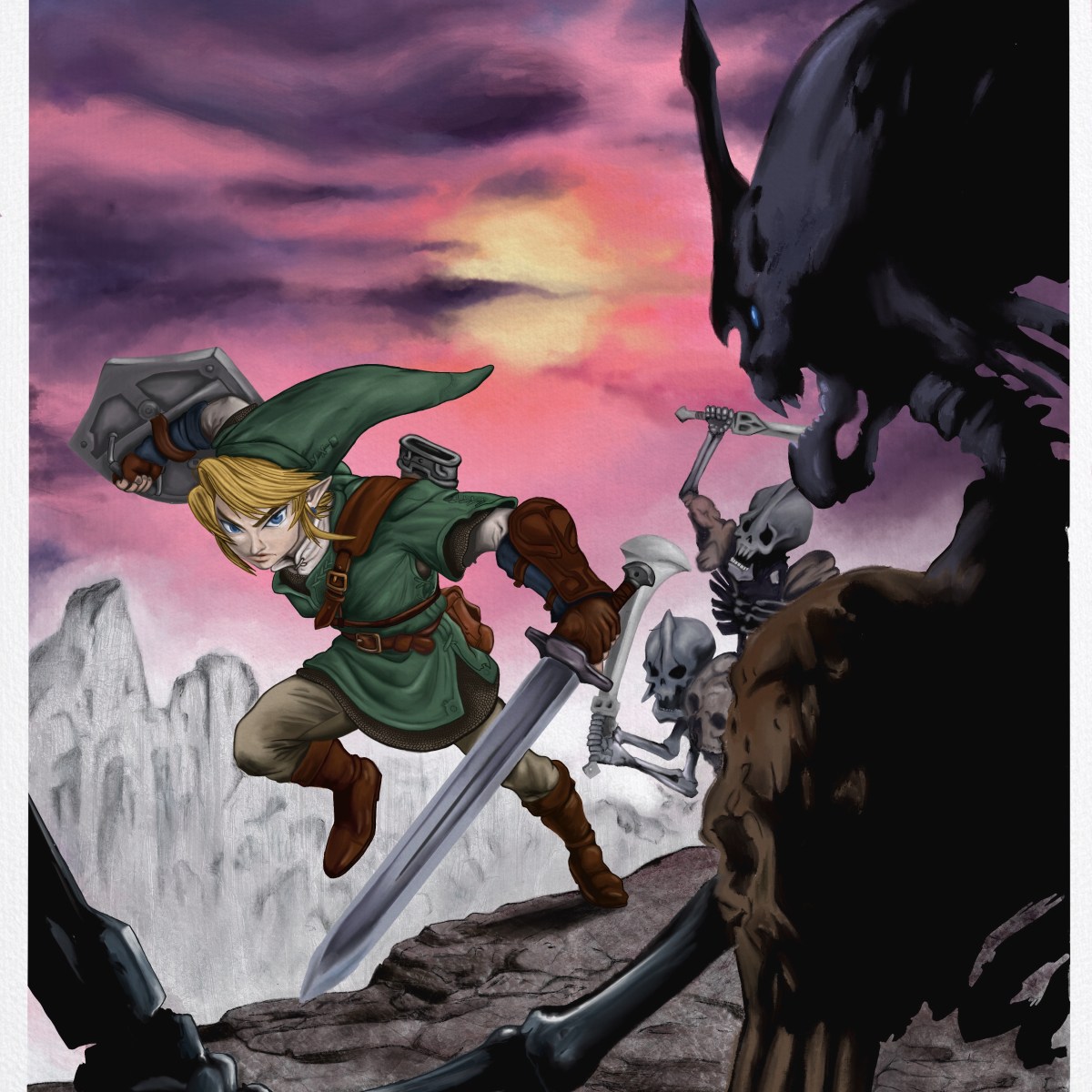 The legend of Zelda Twilight Princess - version David Mundo | Domestika