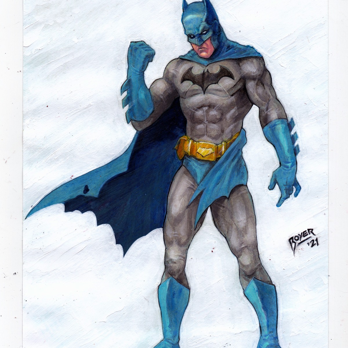 Batman - Ilustración de personajes en acrílico (curso Ariel Olivetti) |  Domestika