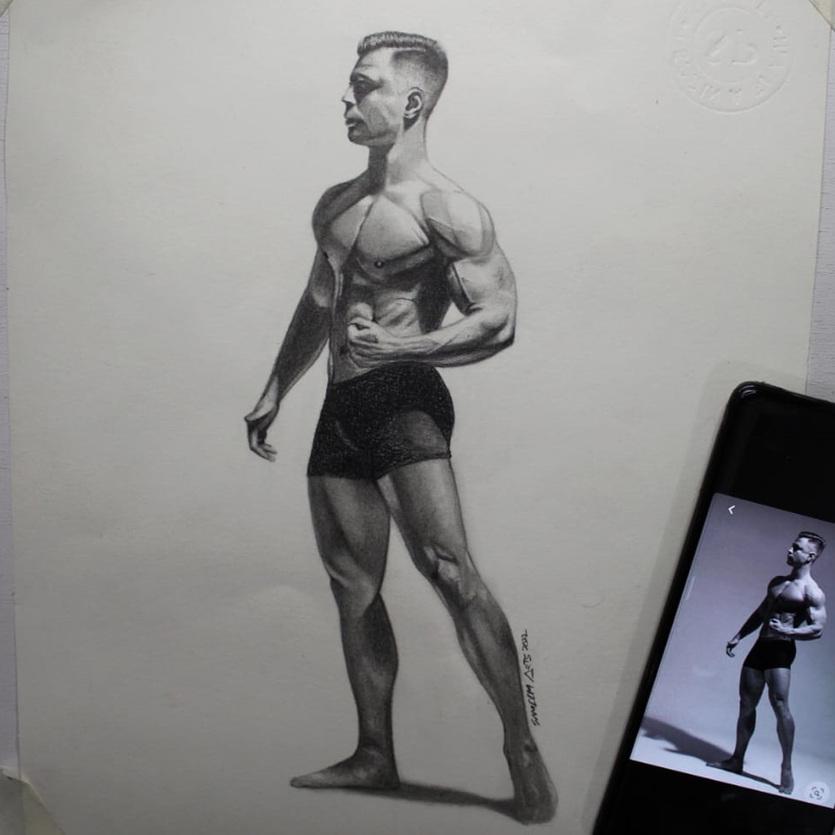 My project in Realistic Human Figure Drawing course