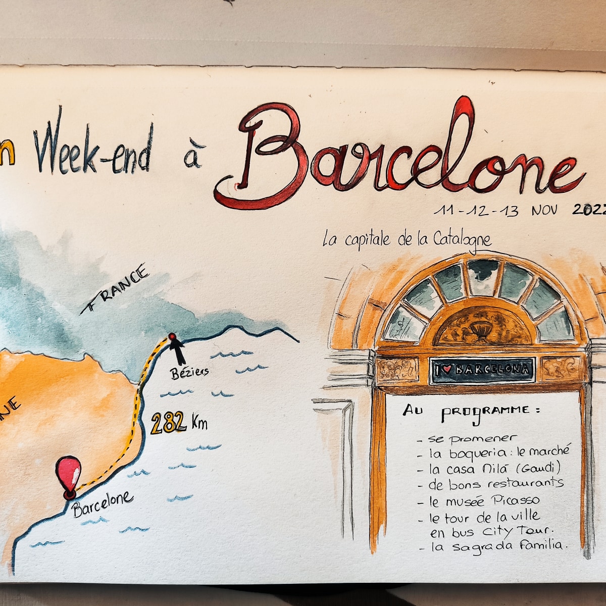 Carnet de voyage enfant Barcelone - Les carnets de voyage WanderWorld
