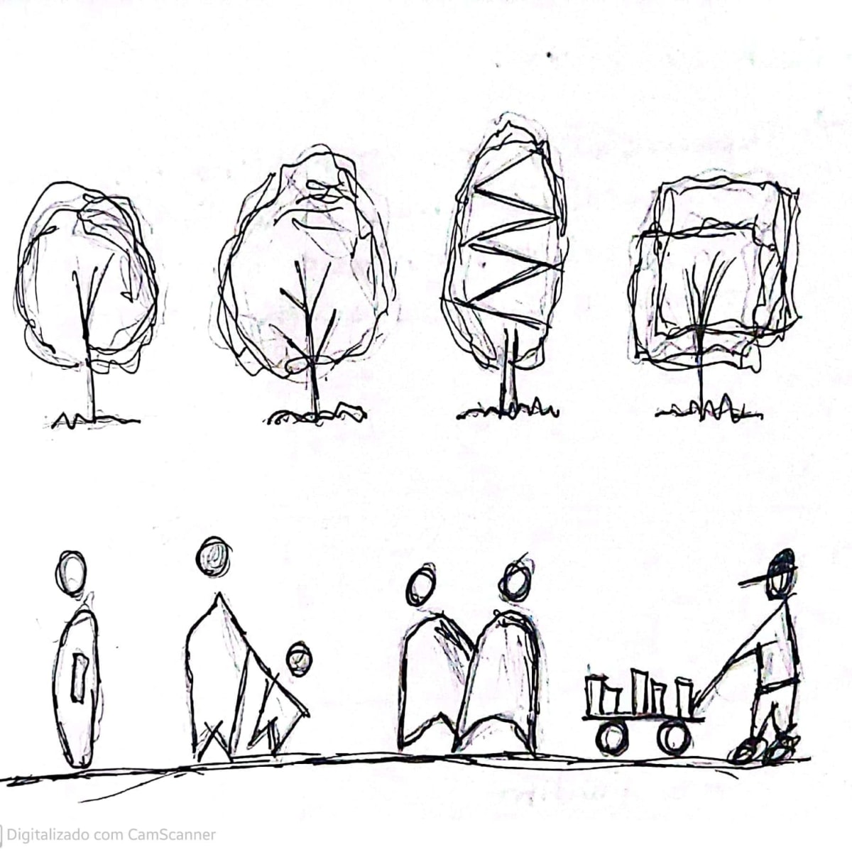 Free Hand-Sketched Human Figures | Learn Architecture Online