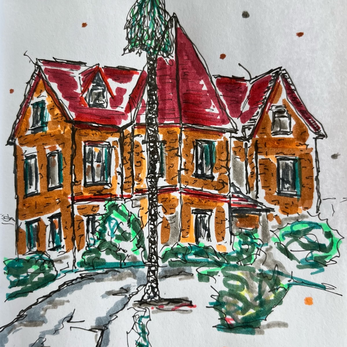 House Sketch, House Drawing, Color Pencil, Colored Pencil, Drawing, Custom  Drawing, Sketch From Photo, Our First Home Gift, Realtor Gift - Etsy