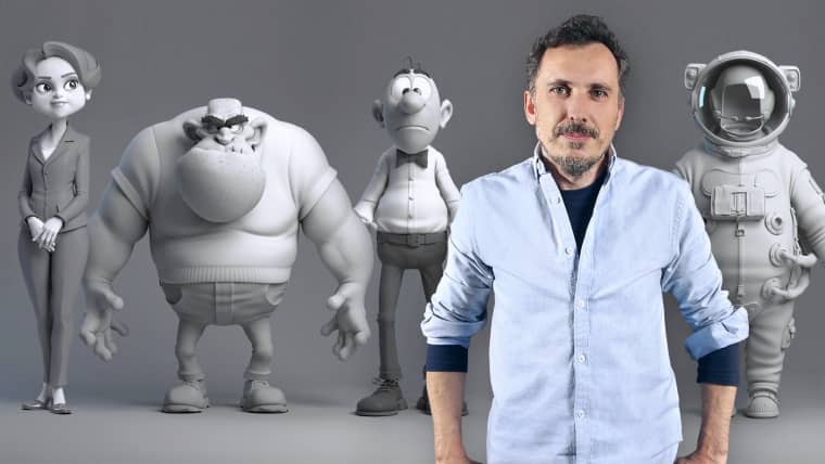 Modelagem profissional de personagens de desenho animado em 3D